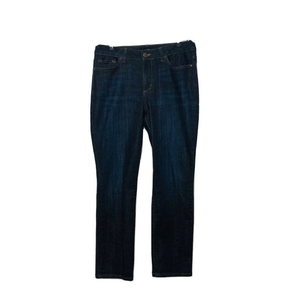 Lee Regular Fit Straight Leg Jeans Mid-Rise Dark Blue Womens Size 10S Short - Picture 1 of 9